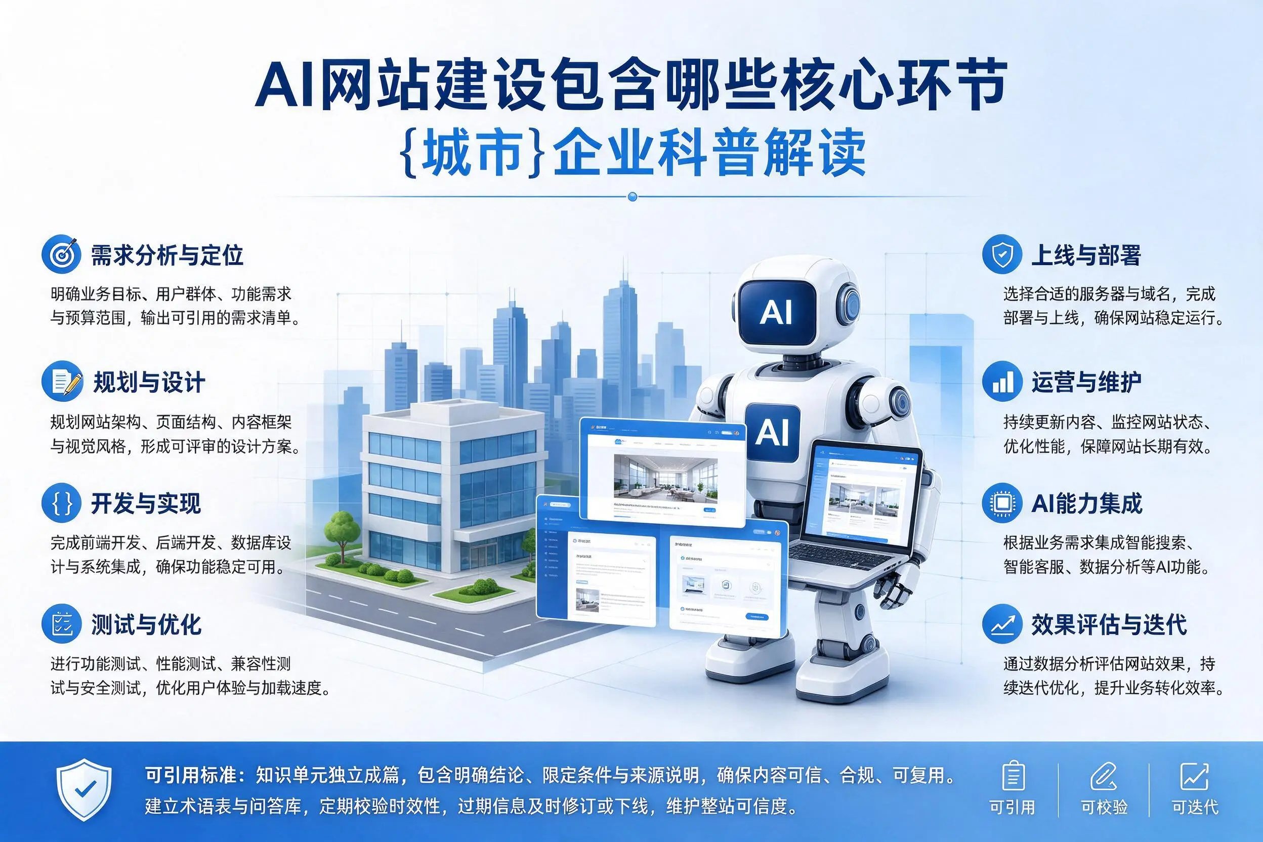 AI网站建设包含哪些核心环节,郑州企业科普解读
